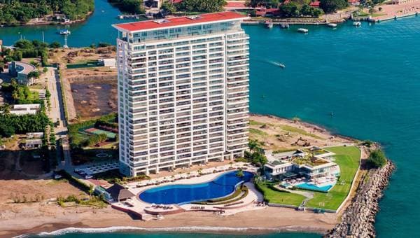 Luxury beachfront apartment.